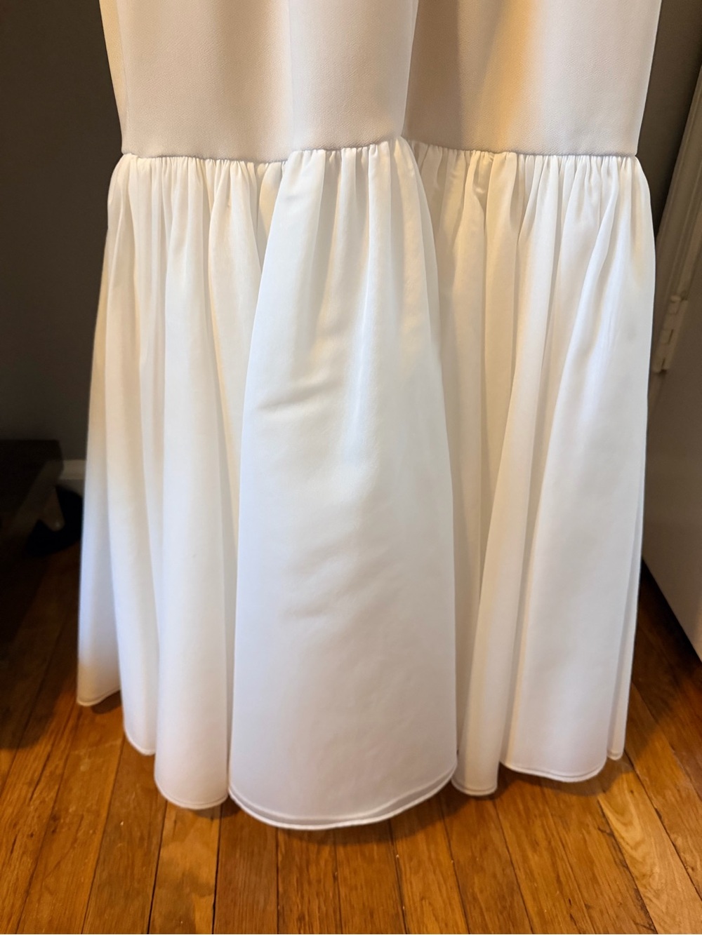 BHLDN Ivory Square-Neck Trumpet Midi Wedding Dress - Picture 9 of 10